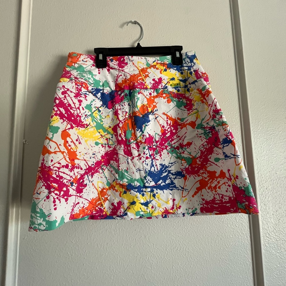 Paint splattered skirt